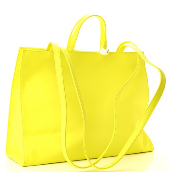 Telfar Shopping Bag in Highlighter Yellow! NWT & Dustbag - Picture 4 of 8
